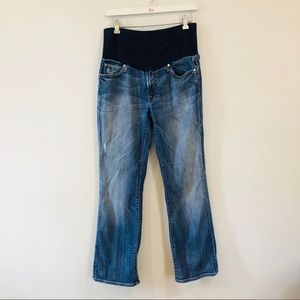 7FAM Maternity Distressed Bootcut Jeans